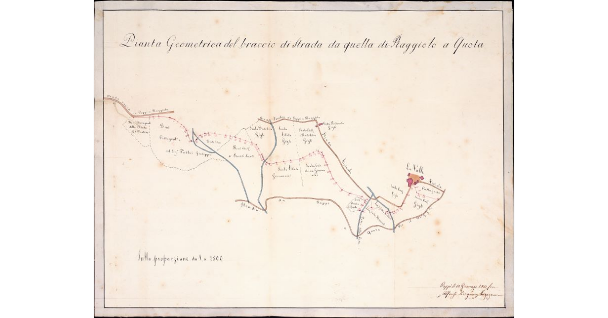 Pianta Geometrica del braccio di Strada da quella di Raggiolo a Quota