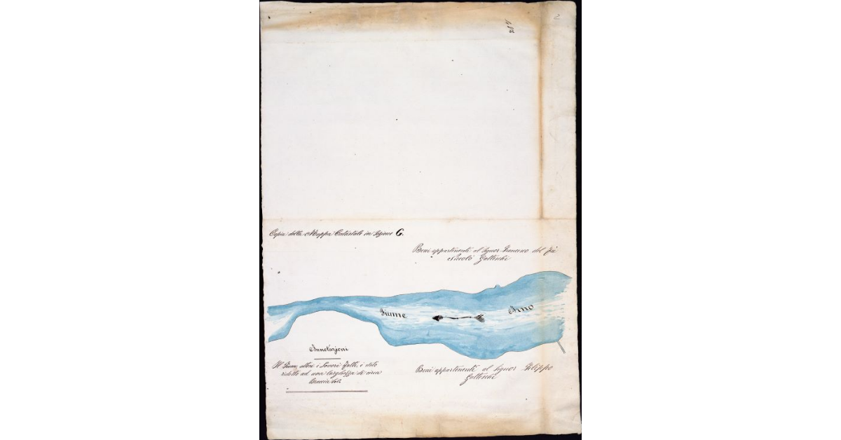 [Tratto del fiume Arno e terreni circostanti]