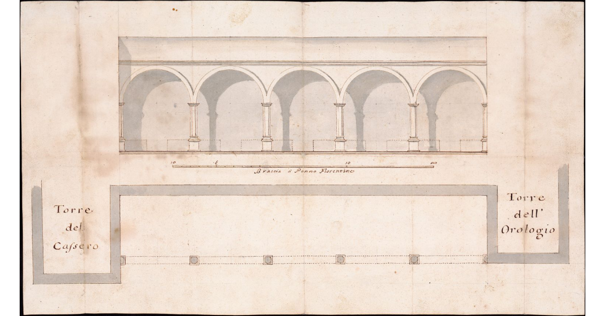 [Progetto per l'edificazione delle muove logge nella piazza di Bibbiena]