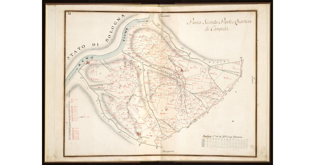 Pianta Seconda. Popolo e Quartiere di Campeda