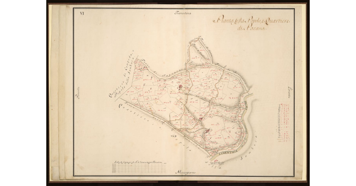 Pianta Sesta. Popolo e Quartiere di Pavana