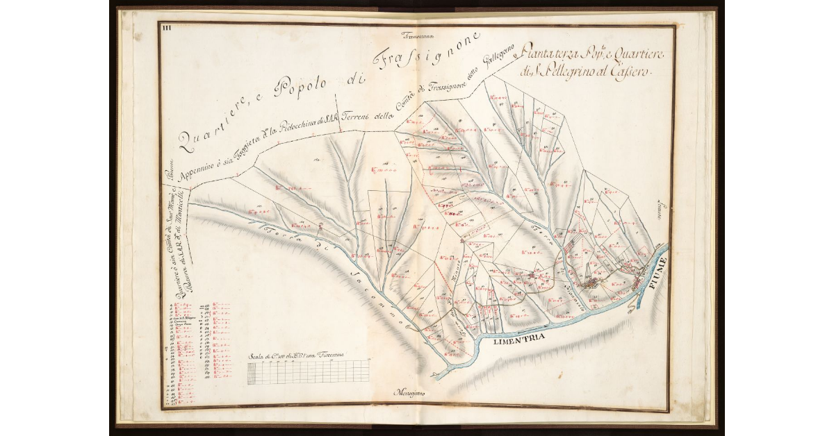 Pianta Terza. Pop.lo e Quartiere di S. Pellegrino al Cassero