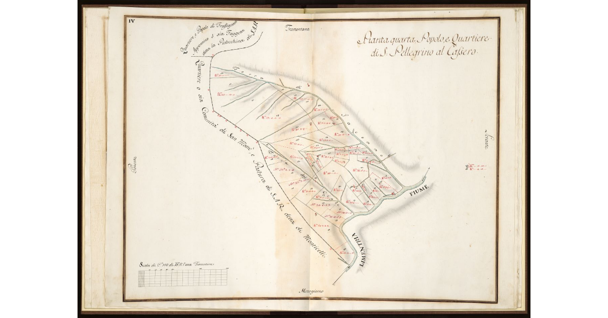 Pianta Quarta. Popolo e Quartiere di S. pellegrino al Cassero