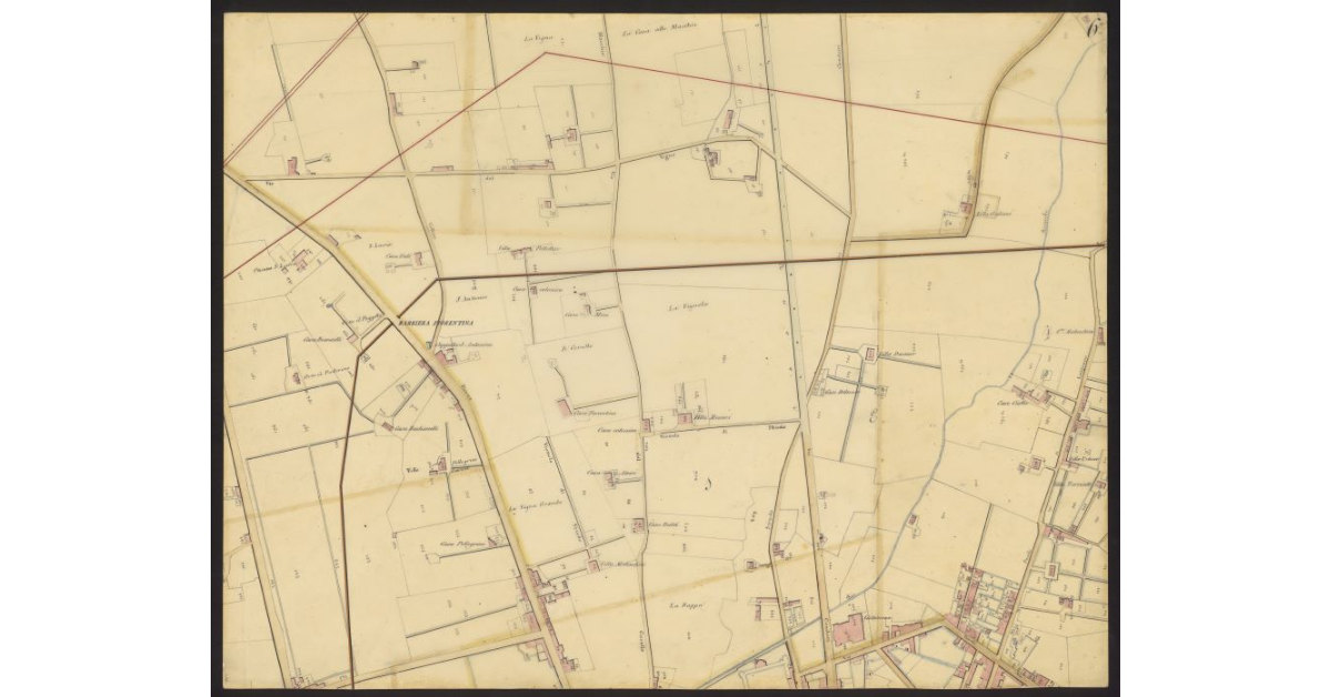 Linee progettate da Poccianti per la nuova incinta di Livorno [Foglio 6]