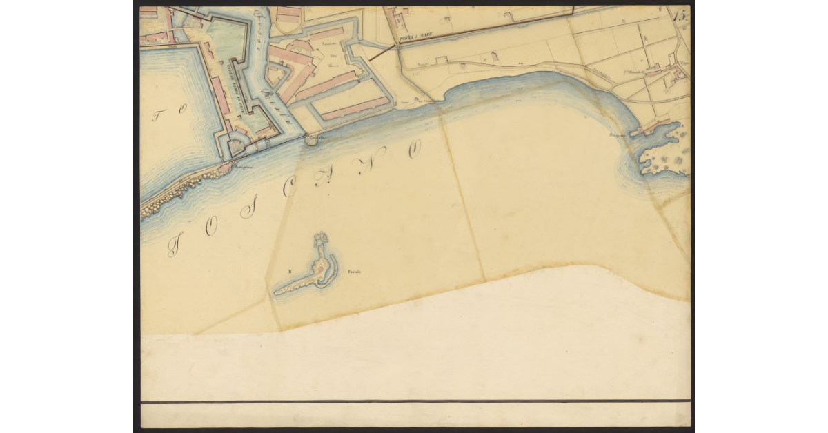 Linee progettate da Poccianti per la nuova incinta di Livornon [Foglio 15]