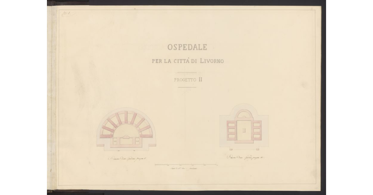Pianta dello Spedale Progetto I. Pianta dello Spedale Progetto II