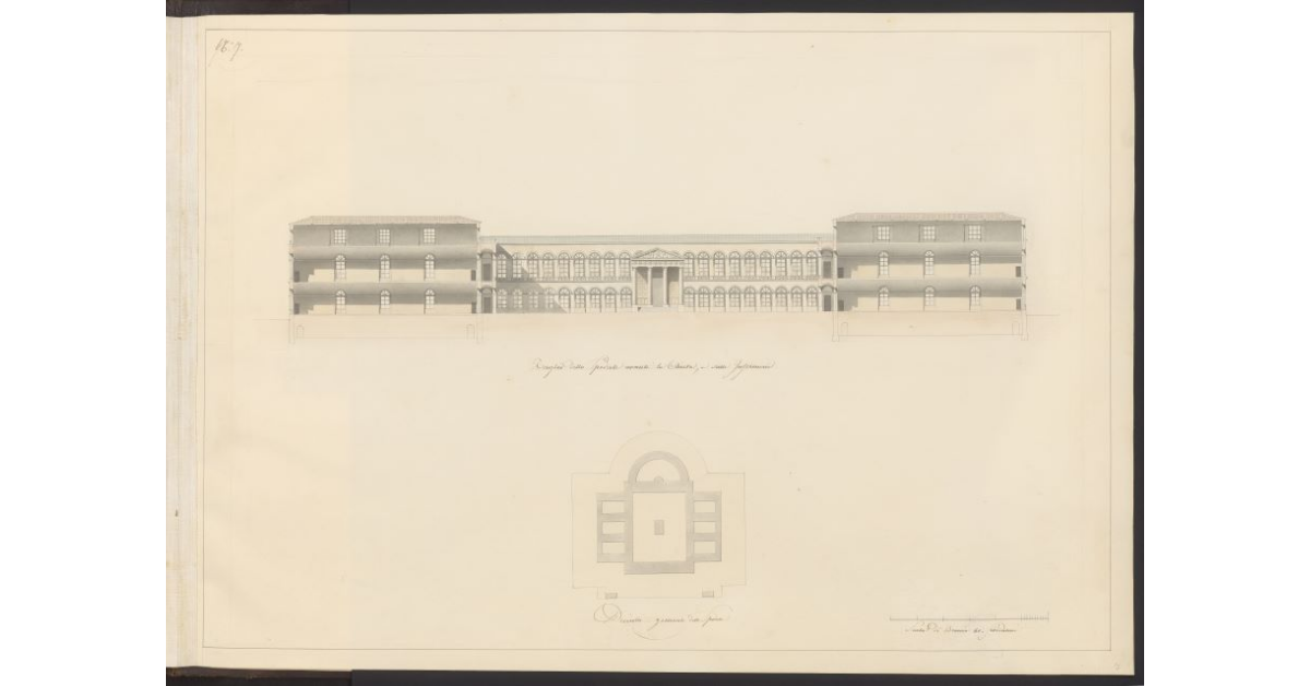 Taglio dello Spedale avanti la Chiesa e sulle Infermerie