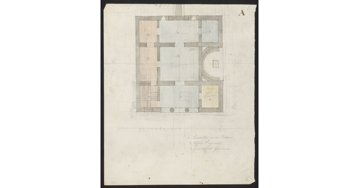 [Planimetria di un edificio per la nuova barriera doganale delle Cascine]