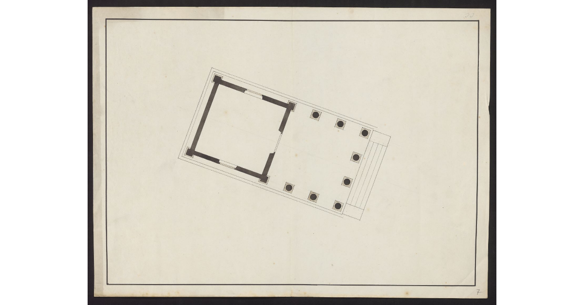 [Planimetria di un edificio per la nuova barriera doganale delle Cascine]