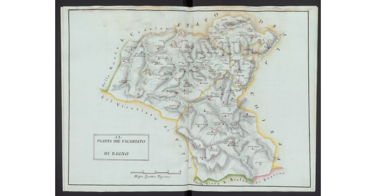 Pianta del Vicariato di Bagno di Romagna