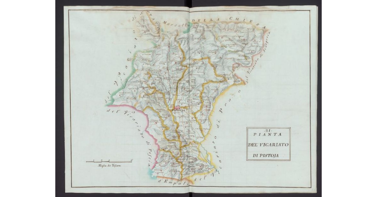 Pianta del Vicariato di Pistoia
