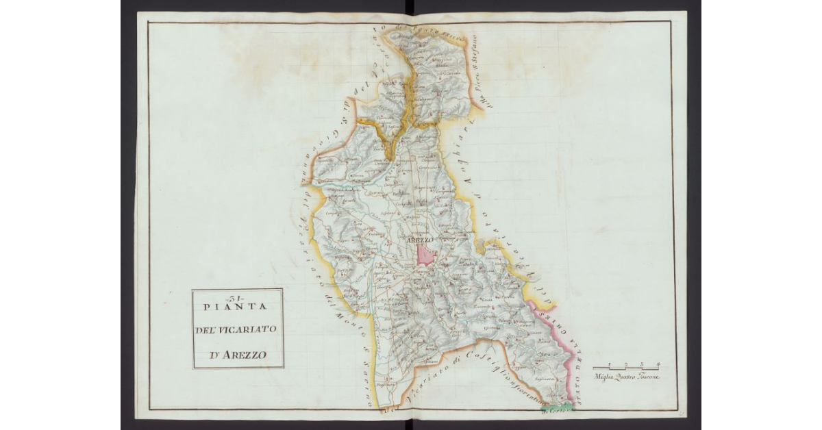Pianta del Vicariato di Arezzo
