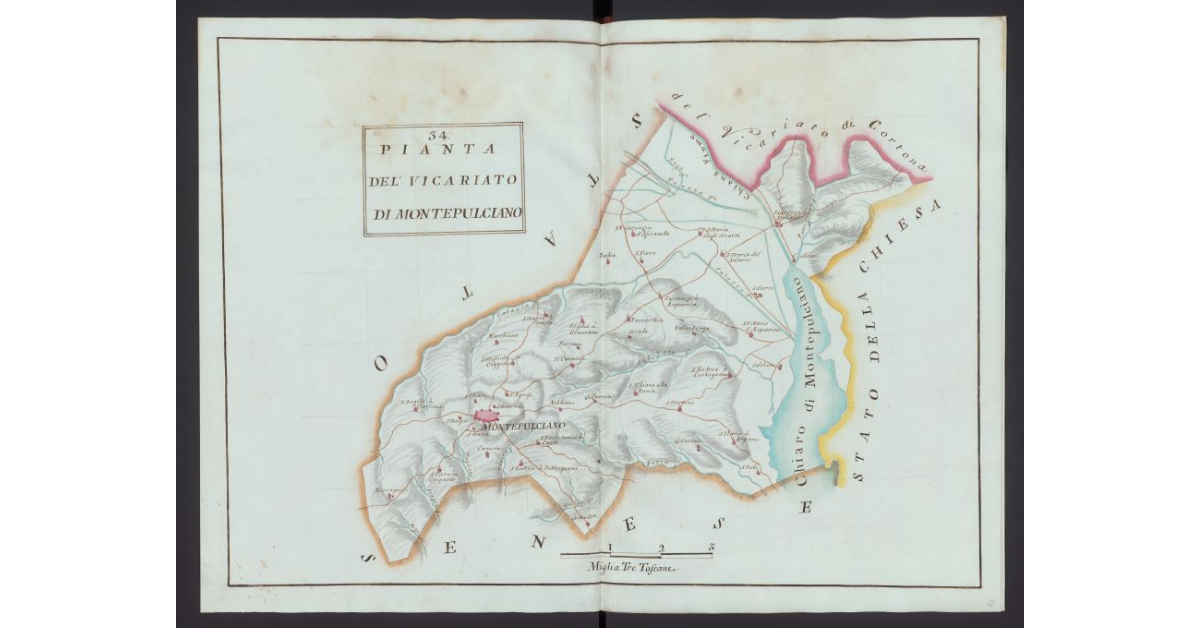 Pianta del Vicariato di Montepulciano