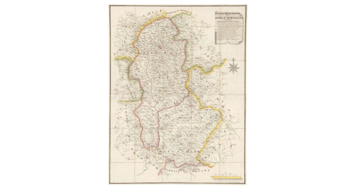 Pianta della diocesi di Siena e Montalcino