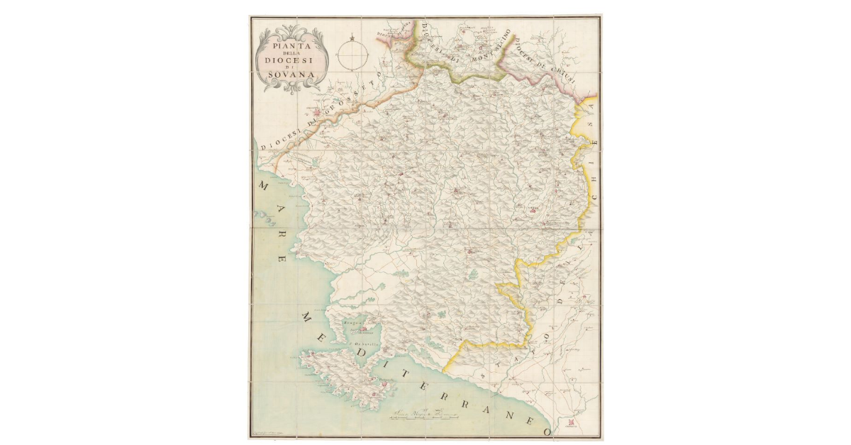 Pianta della diocesi di Sovana