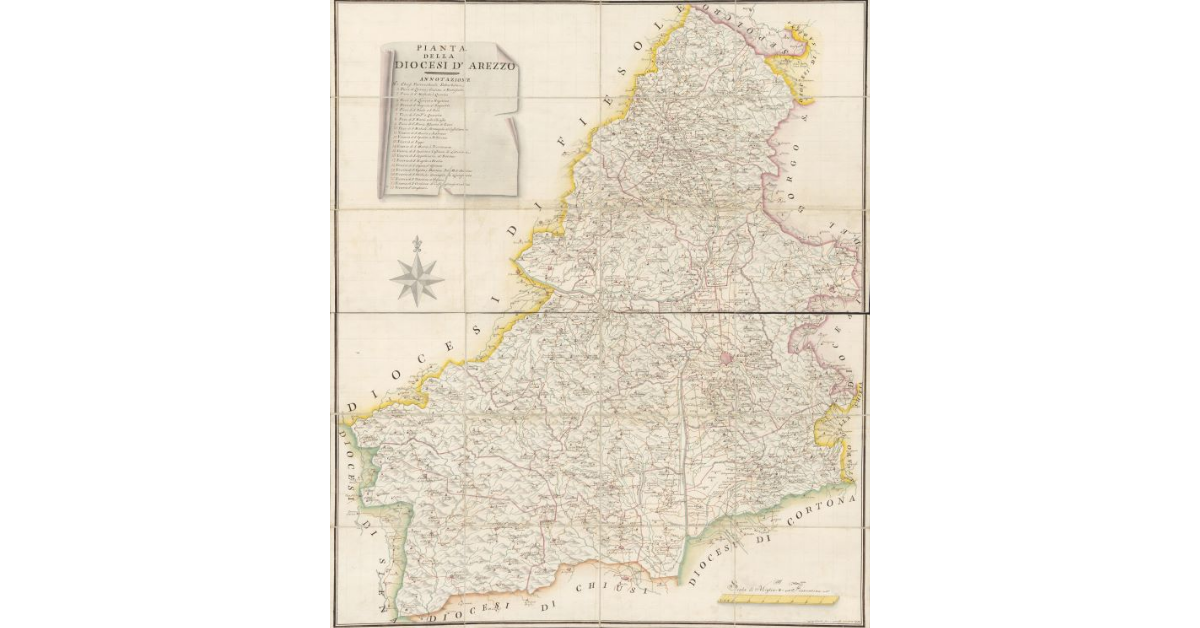 Pianta della diocesi di Arezzo