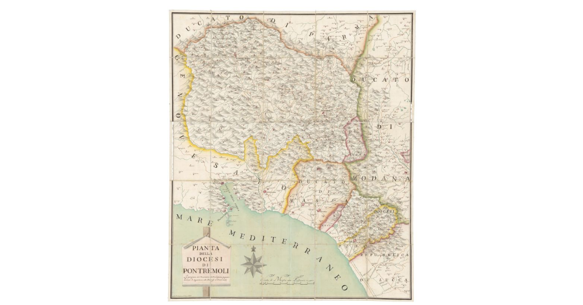 Pianta della diocesi di Pontremoli