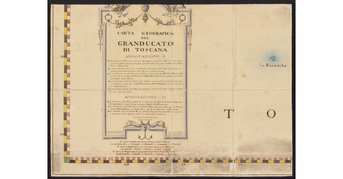 Carta geografica del Granducato di Toscana