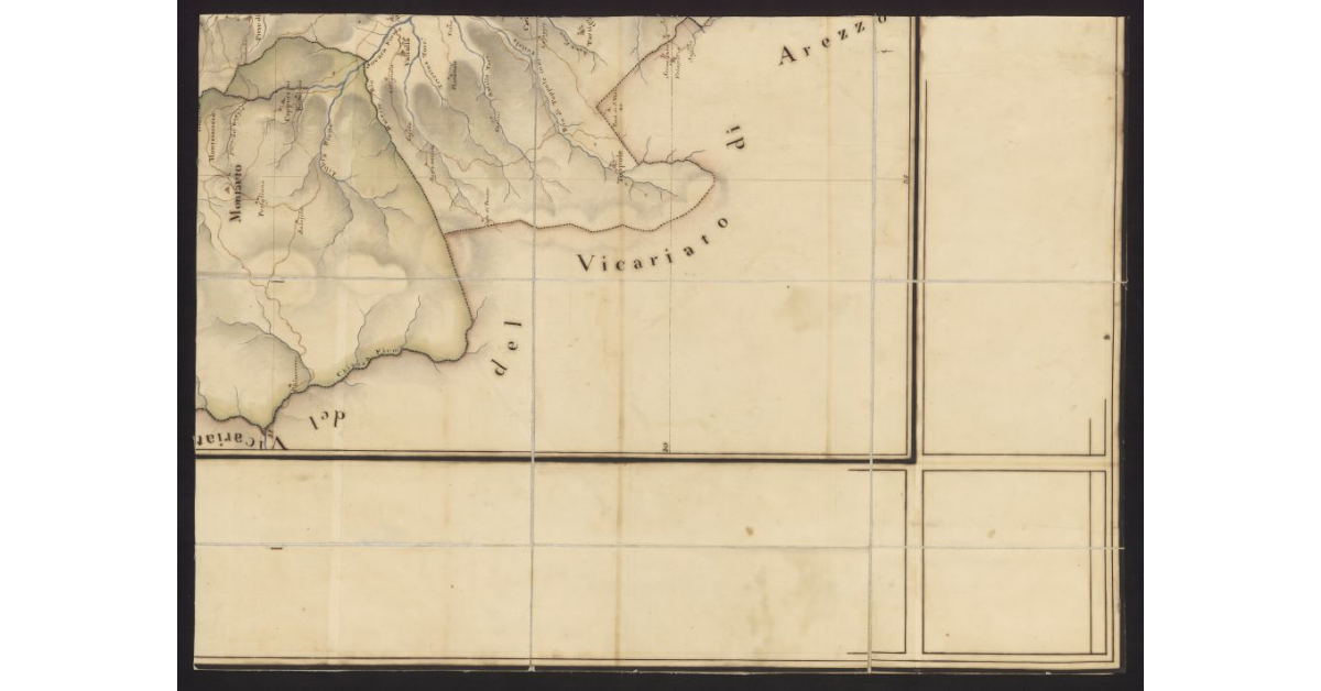 Pianta del feudo di Montauto e dei Vicariati di Anghiari e S. Sepolcro