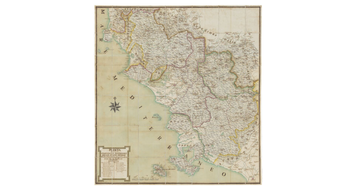 Pianta della Provincia inferiore dello Stato senese divisa in cancellerie, ed ogni cancelleria divisa nelle sue comunità