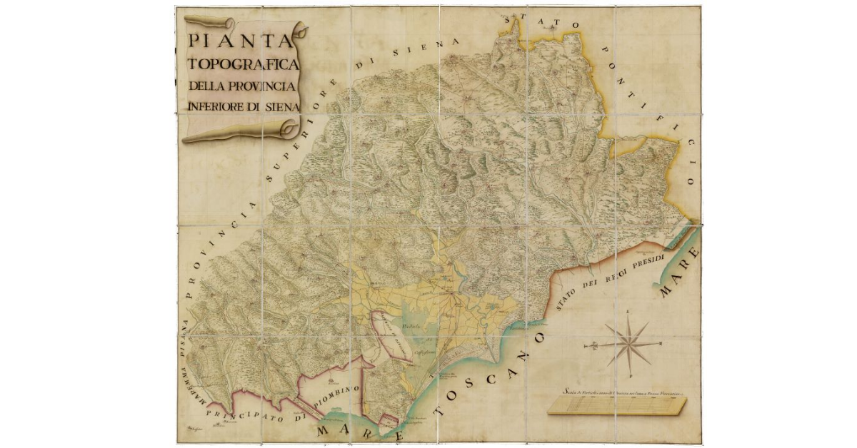 Pianta topografica della provincia inferiore di Siena