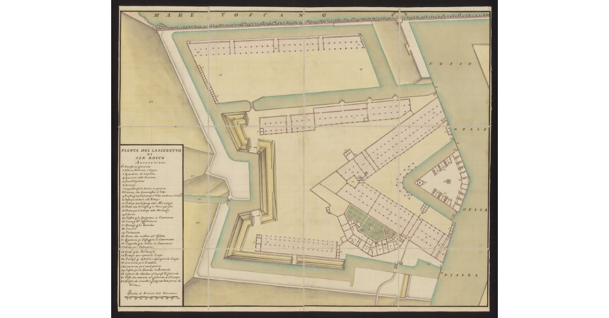 Pianta del Lazzeretto di S. Rocco [a Livorno]
