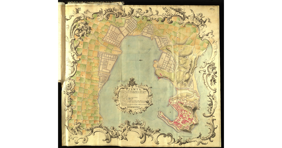 Pianta della Piazza di Portoferraio, e porzione di campagna del territorio medesimo, suo golfo, saline vecchie, e nuove