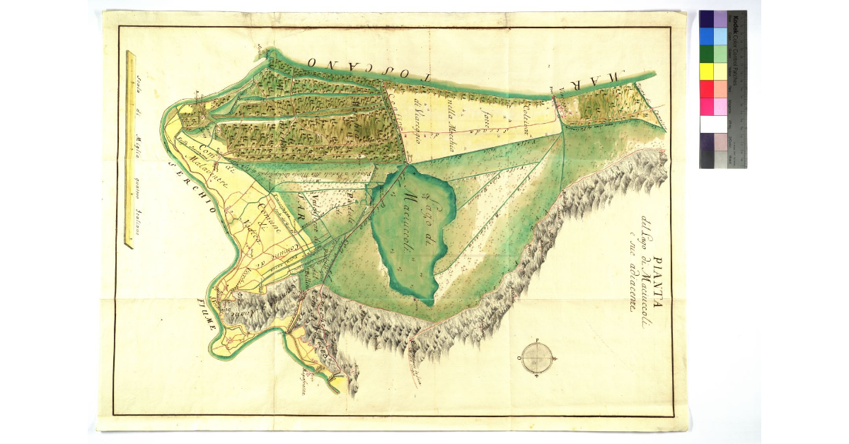 Pianta del Lago di Maciuccoli e sue adiacenze