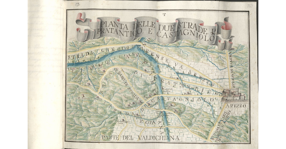 Pianta delle due strade per Pratantico e Castagnolo