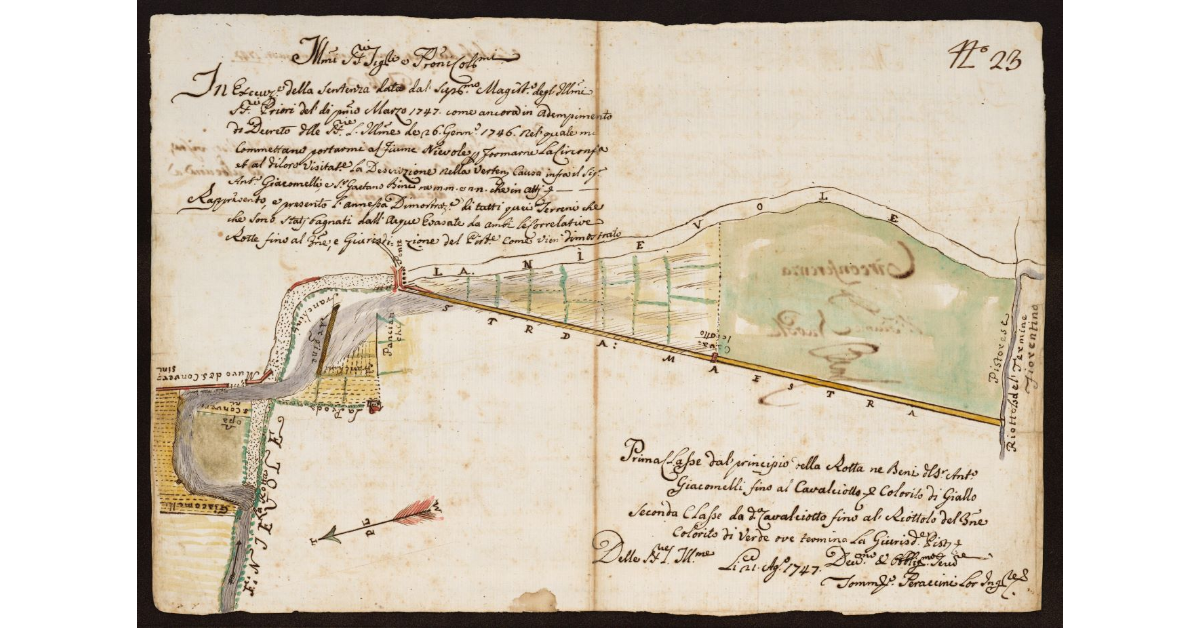 [Pianta di un tratto del Fiume Nievole]