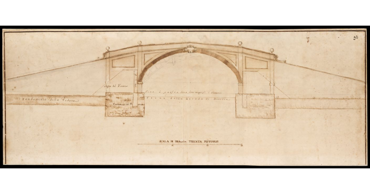 [Alzato del Ponte di Bonelle sull'Ombrone nel territorio pistoiese]