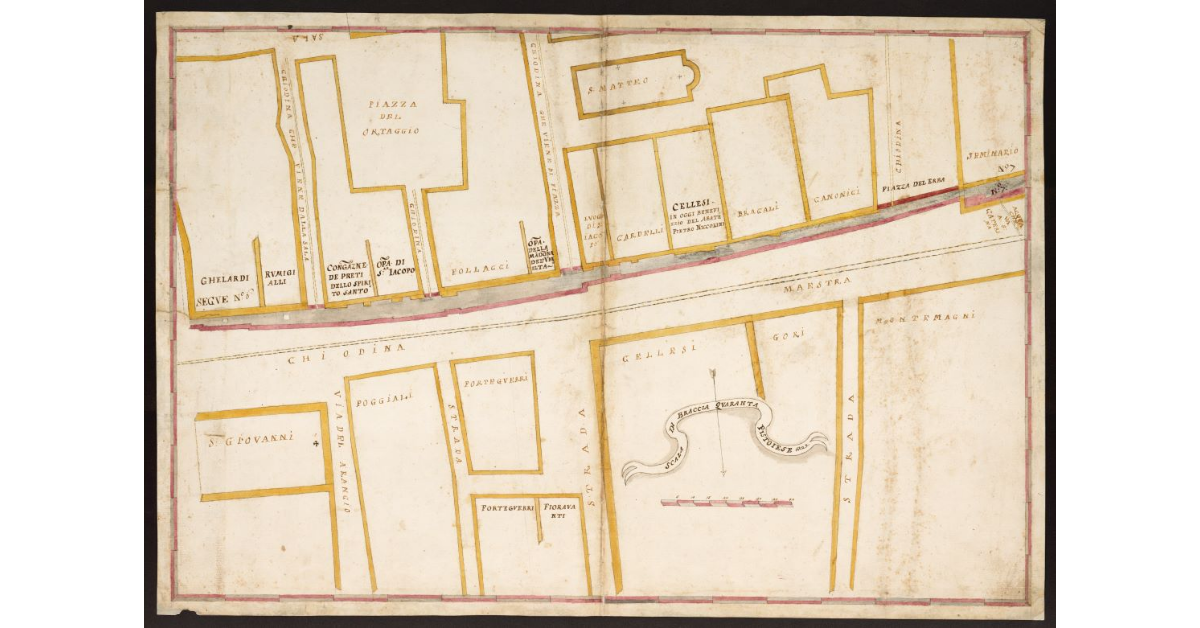 [Mappa di parte della città di Pistoia]
