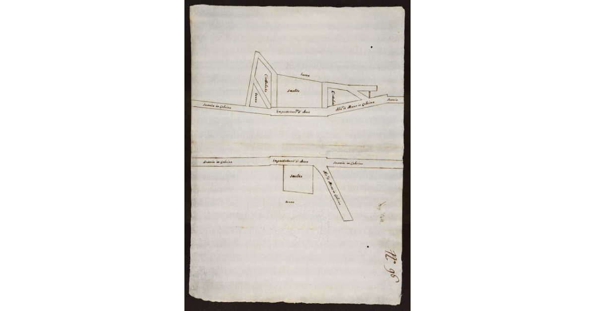 [Disegno di una sassaia fluviale da realizzare nel Pistoiese]