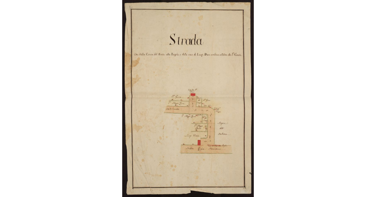 Strada che dalla coscia del Ponte alla Pergola, e dalla Casa di Luigi Dani conduce a Poderi dei S.ri Gerini nel Pistoiese