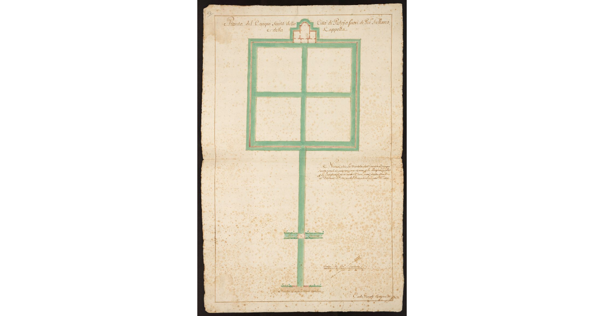Pianta del Campo Santo della Città di Pistoia fuori di Porta S. Marco e della Cappella