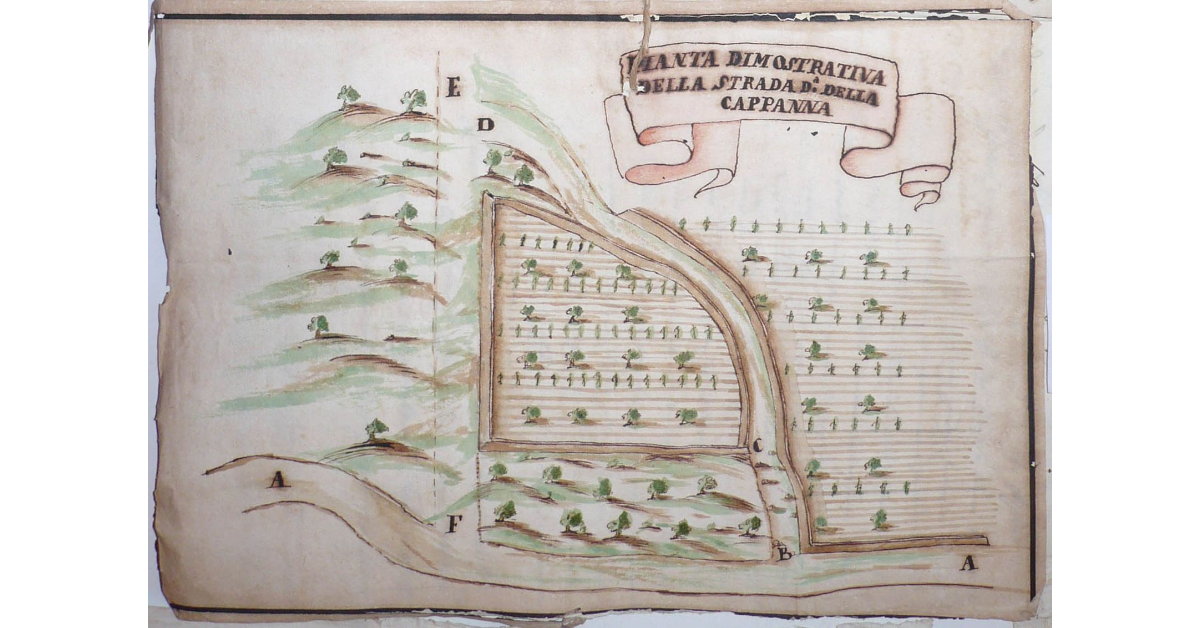 Pianta dimostrativa della strada detta della Capanna [a Monteriggioni]