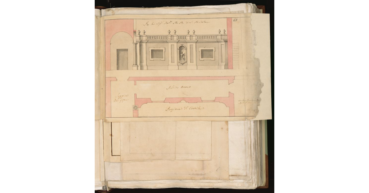 [Pianta e alzato dell'andito nuovo del Convento delle RR. MM. di San Michele di Pistoia]