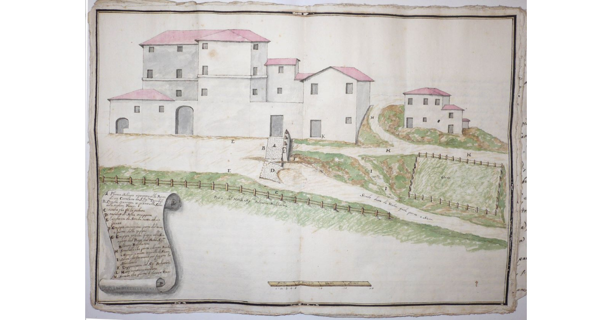 [Strada controversa detta de' Mulini prospiciente l'abitazione dei signori Terribili nei presi di Torniella]