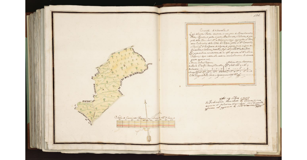 [Pianta di un terreno posto nella Comunità e Popolo di Seravalle, luogo detto la Spessa di Sopra]