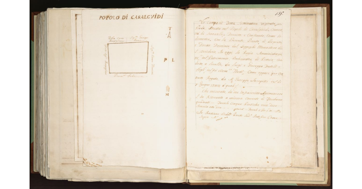 [Pianta di una presa di terra posta nel Popolo di Casal Guidi, Comunità di Seravalle]