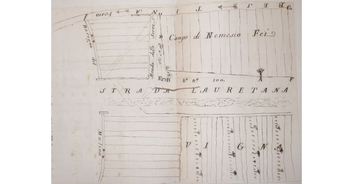 [Strada Lauretana e strada che da Asciano conduce a Serre di Rapolano]