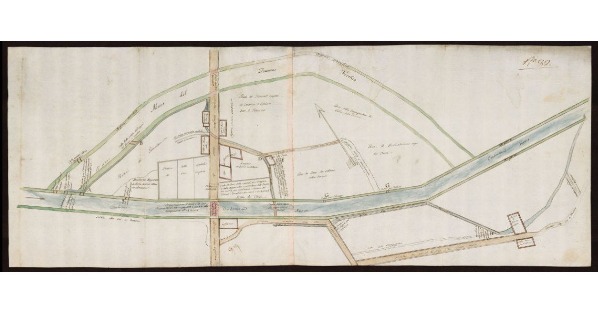 [Pianta dell'Ombrone Nuovo a Bonelle]