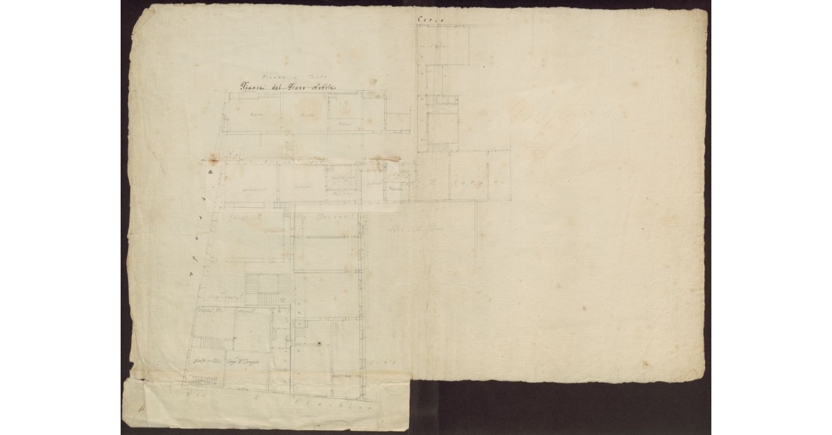 [Planimetria della casa di Tavanti in S. Pier Maggiore a Firenze con progetto di modifiche]