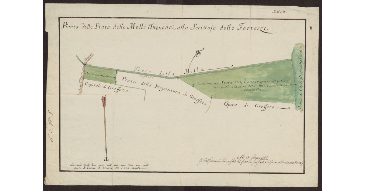 Pianta delle Prata delle Molle attenenti allo Scrittoio delle Fortezze