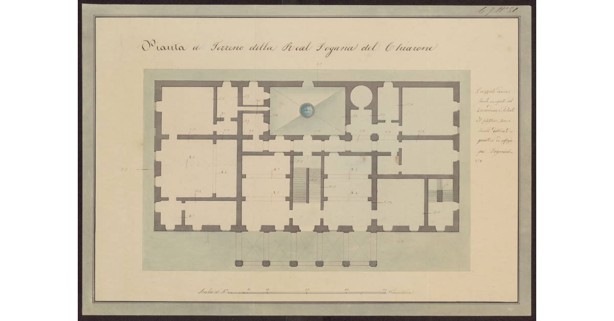 Pianta a terreno della Real Dogana del Chiarone