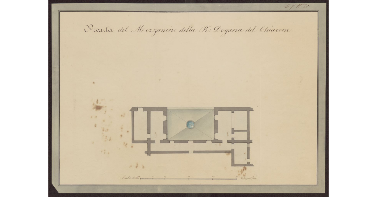 Pianta del mezzanino della R. Dogana del Chiarone