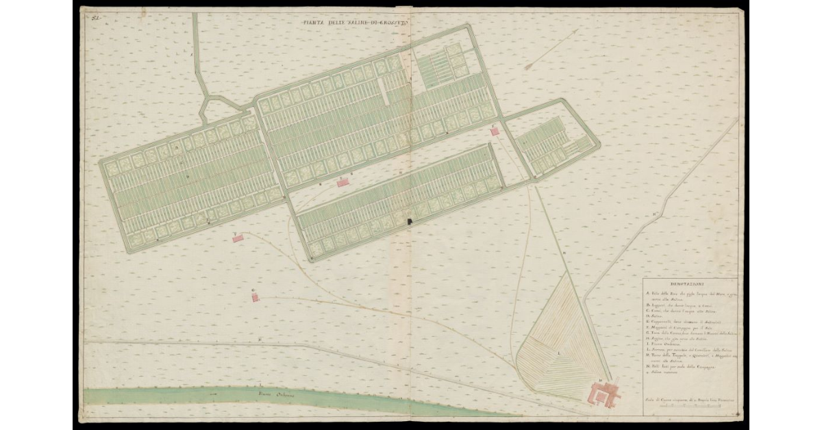 Pianta delle Saline di Grosseto