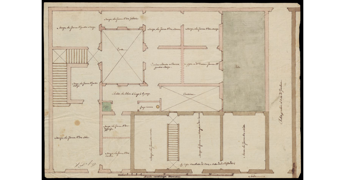 [Pianta dell'edificio delle saline delle Marze]