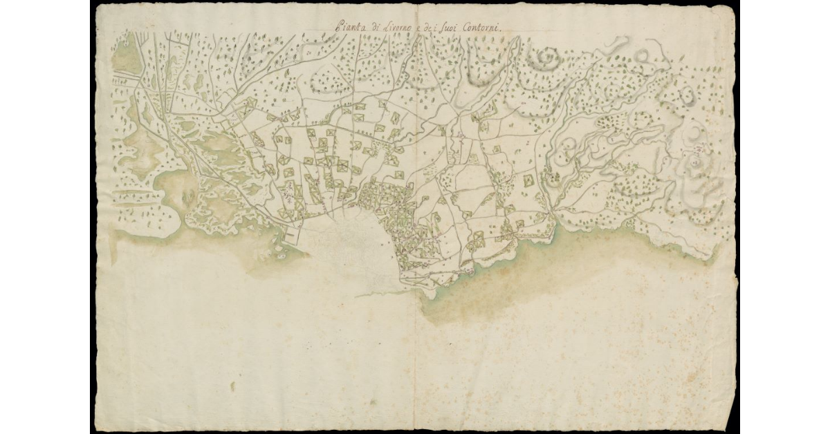 Pianta di Livorno e dei suoi contorni