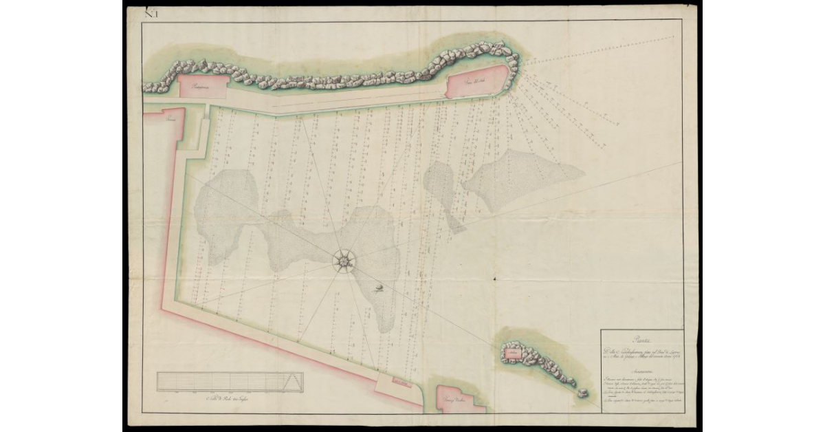 Pianta della scandagliatura fatta nel porto di Livorno nei mesi di gennaio e febbraio del corrente anno 1768. N. I